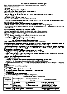 Đề cương ôn thi học kì I - Sinh học 8