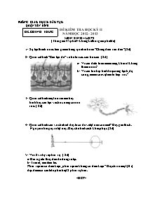 Đề kiểm tra học kỳ II môn Sinh lớp 8 - Đề chính thức