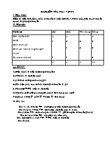 Bài kiểm tra kì 1- Sinh 9