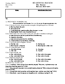 Đề kiềm tra học kì II - Môn: Sinh Học - Đề 2