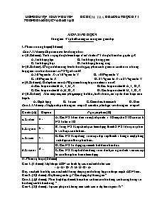 Đề kiểm tra khảo sát học kì I - Môn: Sinh học 9 - Đề 11