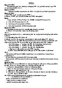 Đề ôn tập thi vào lớp 10 - Môn Sinh