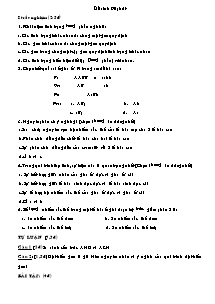 Đề ôn thi - Môn Sinh 9