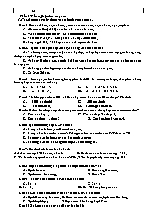 Đề thi chọn học sinh giỏi tỉnh lớp 9 - Môn: Sinh học - Vòng 2