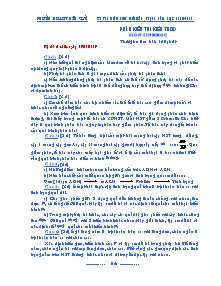 Đề thi giáo viên giỏi cấp thị xã môn Sinh 9