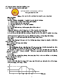 Đề thi học kì - Môn Sinh học lớp 10