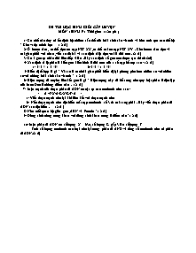 Đề thi học sinh giỏi cấp huyện - Môn: Sinh 9 - Đề 4