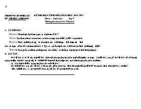 Đề thi học sinh giỏi - Môn: Sinh học - Lớp 9 - Đề 39