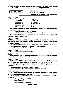 Đề thi học sinh giỏi vòng tỉnh lớp 9 - Môn: Sinh Học