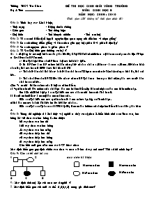 Đề thi học sinh giỏi vòng trường - Môn: Sinh học 9