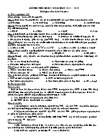 Đề thi thử học sinh giỏi 9 môn Sinh