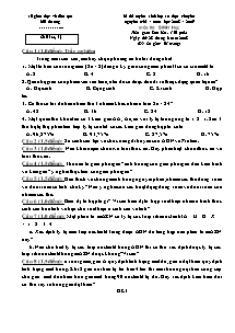 Đề thi tuyển sinh lớp 10 THPT chuyên Nguyễn TrãI - Môn thi: Sinh vật
