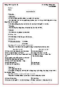 Giáo án môn Sinh 8 - Trường THCS Ngô Gia Tự