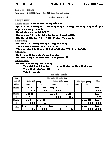 Giáo án môn Sinh 9 - Tiết 21: Kiểm tra i tiết