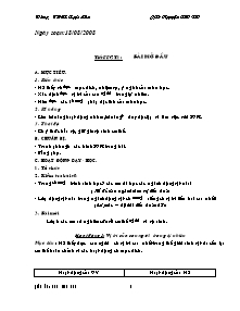 Giáo án môn Sinh học 8 - Trường THCS Bạch Liêu