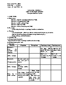 Kiểm tra học kì I - Môn: Sinh học - Khối 9 (tiết 36)