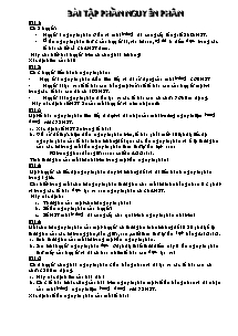 Sinh học 8 - Bài tập phần nguyên phân