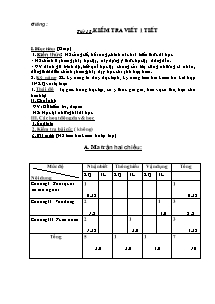 Sinh học 8 - Tiết 18: kiểm tra viết 1 tiết