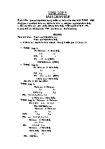 Sinh lớp 9 - Bài tập tự luận