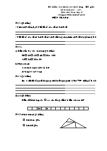 30 Đề khảo sát chất lượng học sinh giỏi Toán Lớp 2 - Năm học 2010-2011