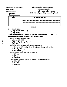 Bài kiểm tra cuối học kì I Tiếng việt Lớp 2 - Năm học 2009-2010 - Trường Tiểu học Long Hà C