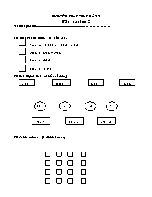 Bài kiểm tra định kì lần 3 Toán Lớp 2