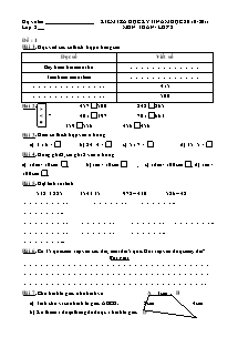 Bộ đề kiểm tra học kì II Toán Lớp 2 - Năm học 2010-2011