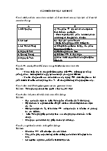 Đề cương ôn tập học kì I Lịch sử và Địa lí Lớp 4