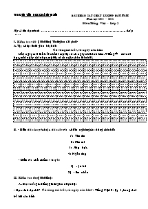 Đề khảo sát chất lượng đầu năm Tiếng việt Lớp 2 - Năm học 2011-2012 - Trường Tiểu học Khánh Thịnh