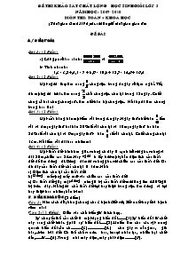 Đề khảo sát chất lượng học sinh giỏi Toán, Khoa học Lớp 5 - Năm học 2009-2010