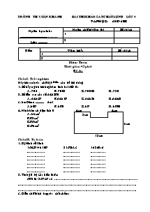 Đề khảo sát chất lượng Toán, Tiếng việt cấp Tiểu học - Năm học 2007-2008 - Trường Tiểu học Xuân Khánh