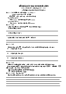 Đề khảo sát học sinh giỏi môn Tiếng việt Lớp 2 - Năm học 2009-2010