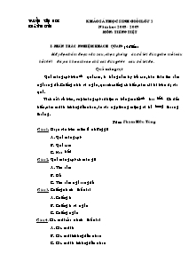 Đề khảo sát học sinh giỏi Tiếng việt Lớp 2 - Năm học 2008-2009 - Trường Tiểu học Xuân Thượng