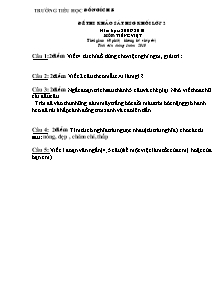 Đề khảo sát học sinh giỏi Tổng hợp Lớp 2 - Năm học 2009-2010 - Trường Tiểu học Đồng Ích B