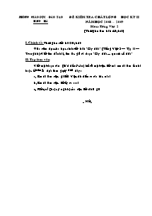 Đề kiểm tra chất lượng học kì II Tiếng việt Lớp 2 - Năm học 2007-2008 - Phòng GD&ĐT Trung Hà