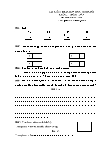 Đề kiểm tra chọn học sinh giỏi Toán, Tiếng việt Khối 2 - Năm học 2008-2009