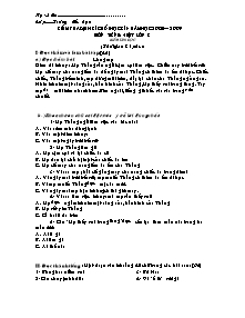 Đề kiểm tra cuối học kì I Tiếng việt Lớp 2 - Năm học 2008-2009