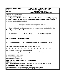 Đề kiểm tra cuối học kì I Tiếng việt Lớp 2 - Năm học 2010-2011 - Trường Tiểu học Mạc Thị Bưởi