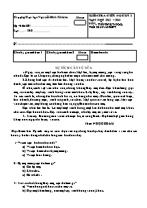 Đề kiểm tra cuối học kì I Tiếng việt Lớp 2 - Năm học 2012-2013 - Trường Tiểu học Nguyễn Bỉnh Khiêm
