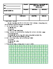 Đề kiểm tra cuối học kì I Tiếng việt, Toán Lớp 2 - Năm học 2009-2010 - Trường Tiểu học Đống Đa