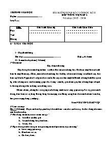 Đề kiểm tra cuối học kì II môn Tiếng việt, Toán Lớp 2 - Năm học 2013-2014