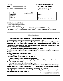 Đề kiểm tra cuối học kì II Tiếng việt Khối 2 (Kèm đáp án) - Năm học 2013-2014