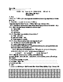 Đề kiểm tra cuối học kì II Tiếng việt Lớp 2 - Đề số 4 - Năm học 2009-2010