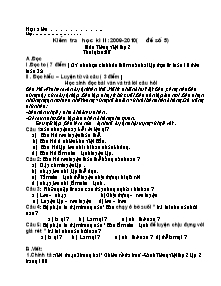 Đề kiểm tra cuối học kì II Tiếng việt Lớp 2 - Đề số 5 - Năm học 2009-2010