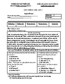 Đề kiểm tra cuối học kì II Tiếng việt Lớp 2 - Năm học 2008-2009 - Trường Tiểu học Thị Trấn