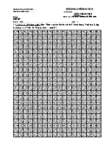 Đề kiểm tra cuối năm môn Tiếng việt Khối 2