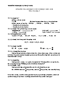 Đề kiểm tra cuối năm Toán, Tiếng việt Lớp 5 - Năm học 2009-2010 - Trường Tiểu học Thiện Hòa