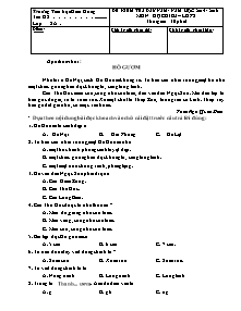 Đề kiểm tra đầu năm Đọc hiểu Lớp 2 - Năm học 2015-2016 - Trường Tiểu học Kim Đồng