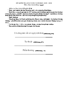 Đề kiểm tra đầu năm môn Đọc thành tiếng Lớp 2 - Năm học 2013-2014