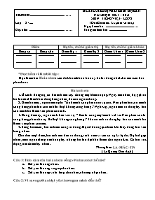 Đề kiểm tra định kì cuối học kỳ I Tiếng việt Lớp 2 - Năm học 2013-2014